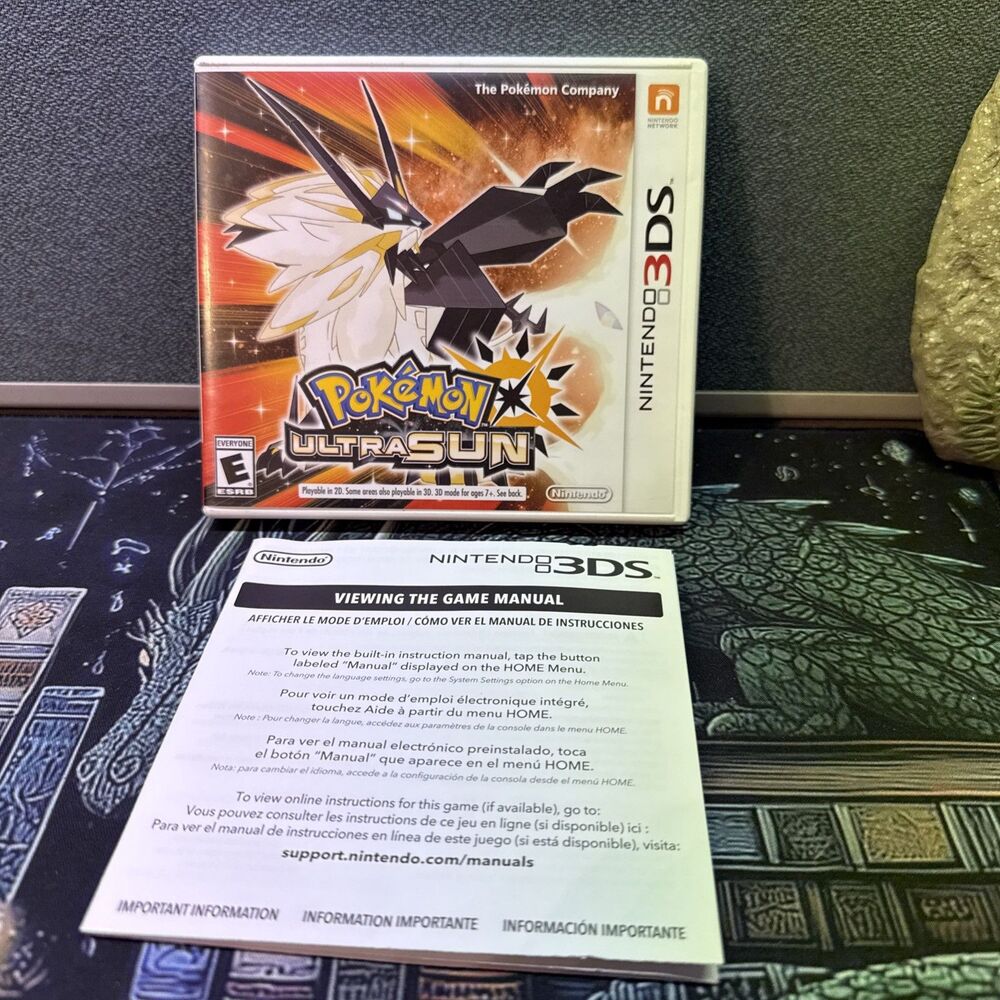 Pokemon Ultra Sun Nintendo 3ds Authentic Box Case Artwork ONLY
